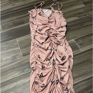 Butterfly designed body con maxi dress